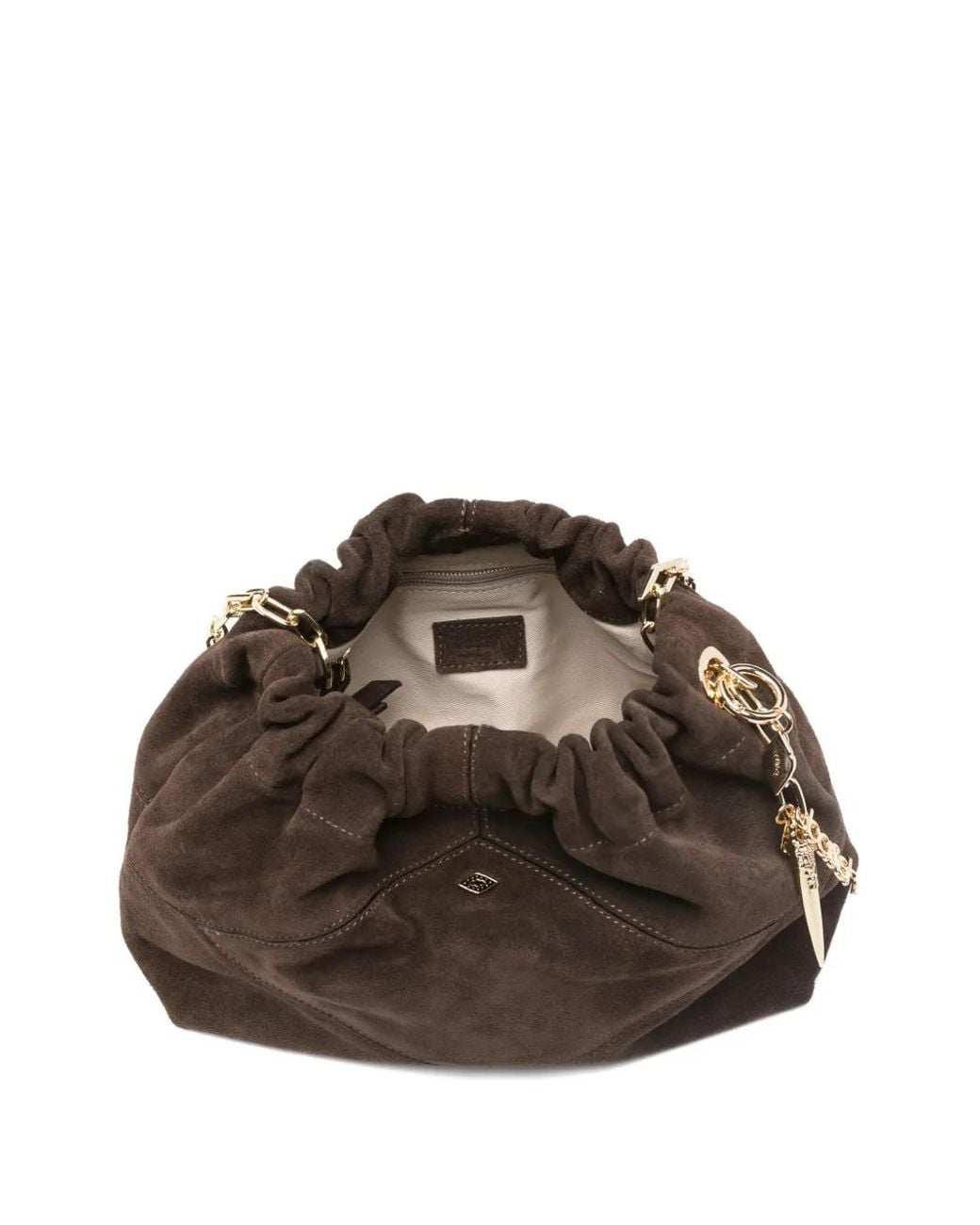Ba&sh Black Mini June Suede Tote Bag