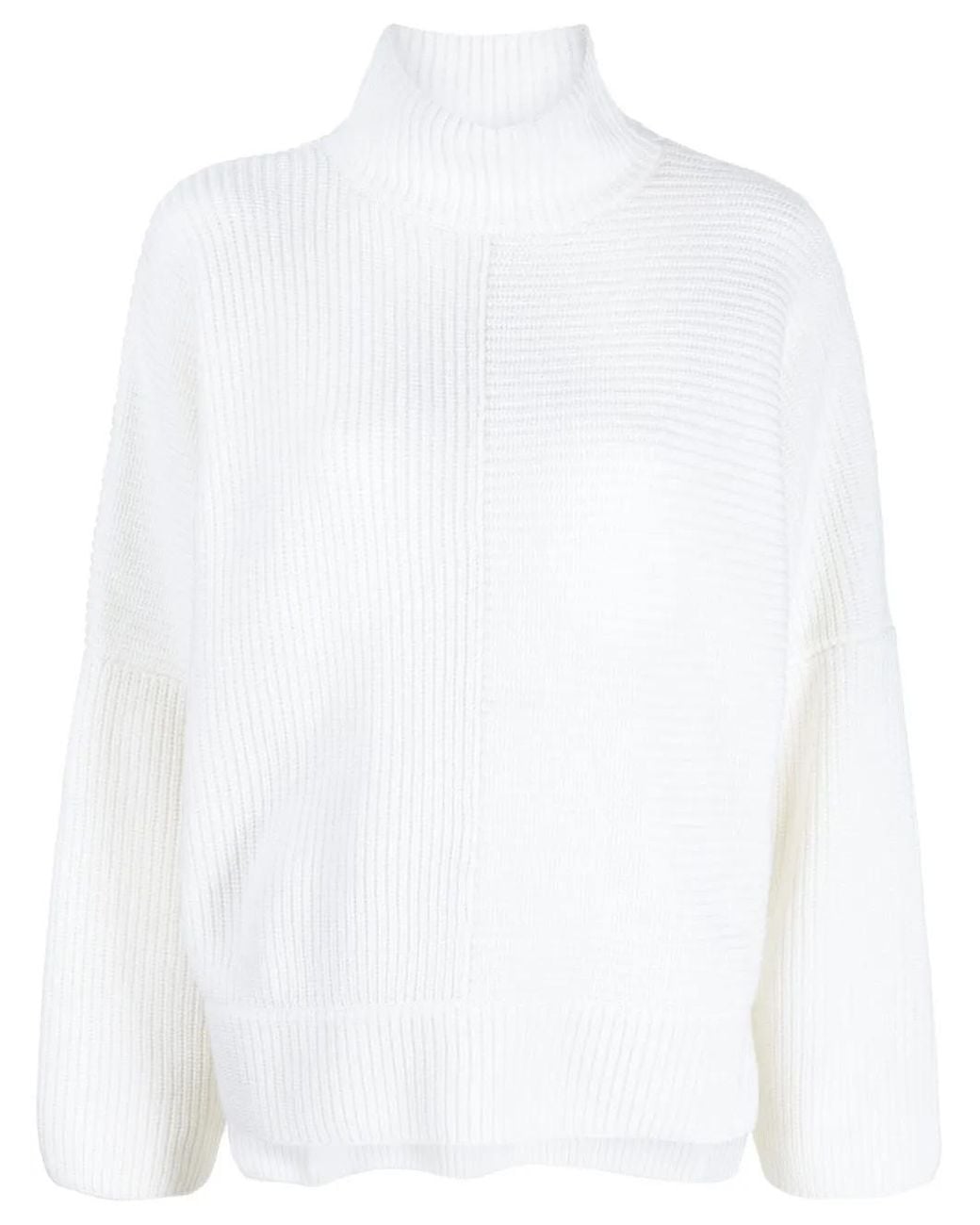 Tom Ford White Funnel-Neck Knitted Jumper