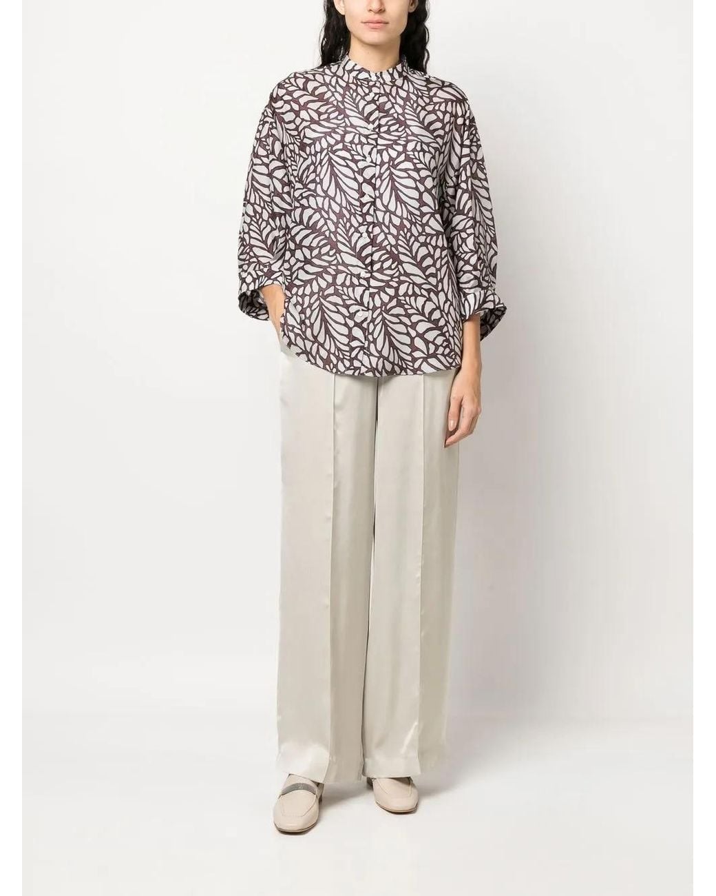 Brunello Cucinelli White Elegant Trousers
