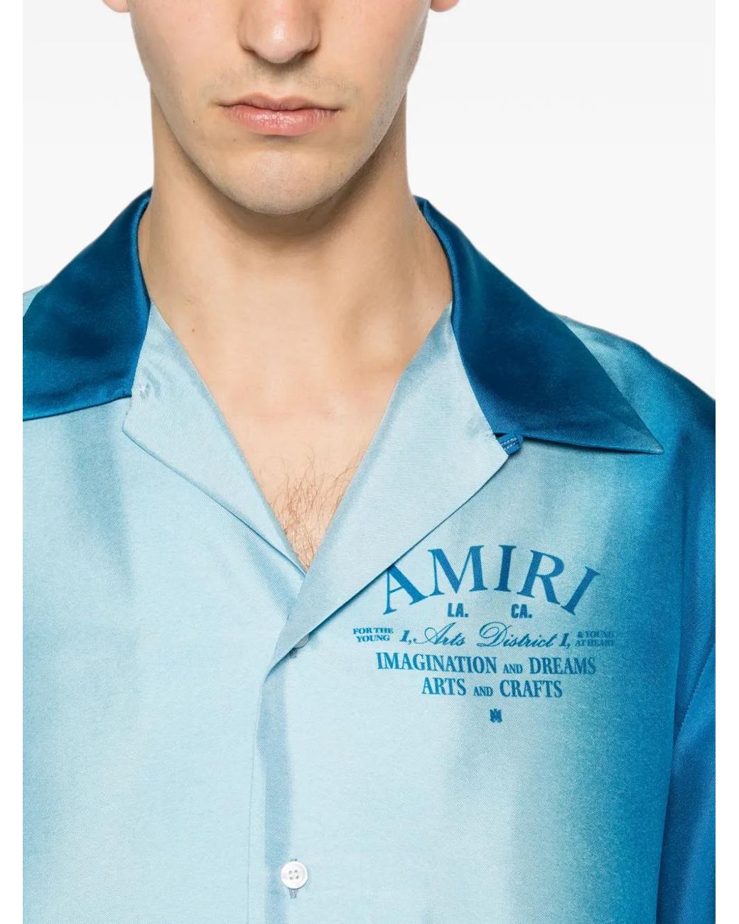 Amiri Overhemd Met Logoprint in het Blue voor heren
