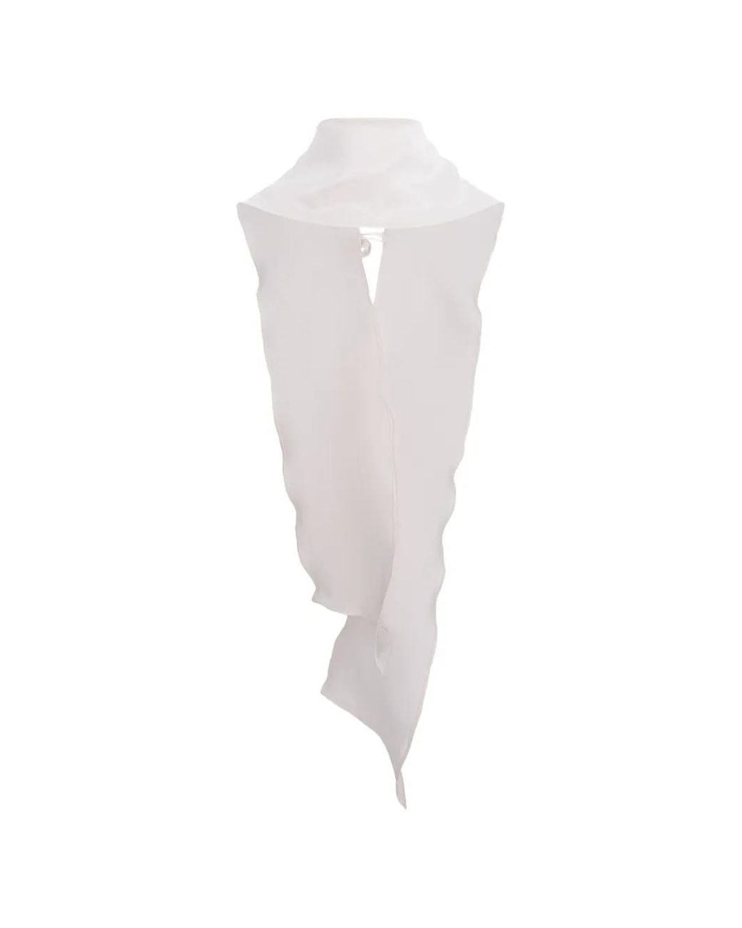 MANURI White Donna Silk Scarf