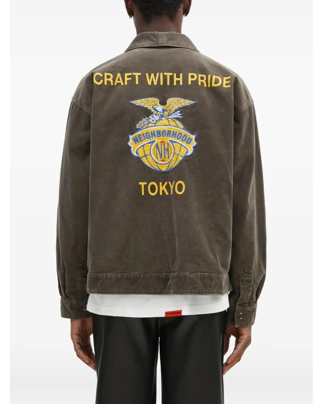 Chaqueta De Piel Neighborhood de hombre de color Brown