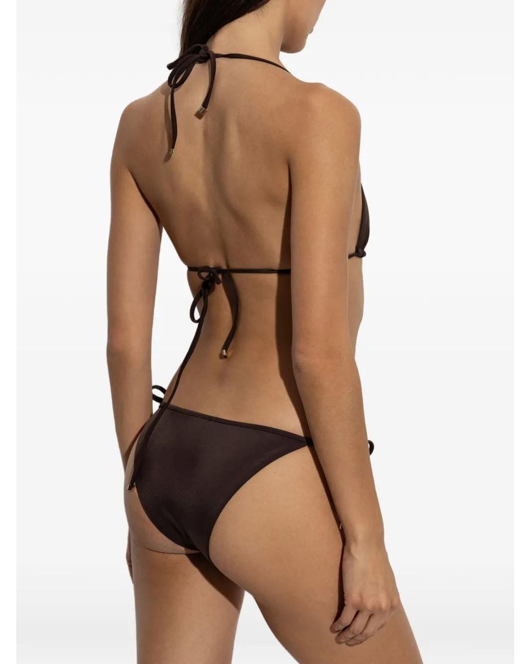 DSquared² Black Side-Tie Bikini Bottoms