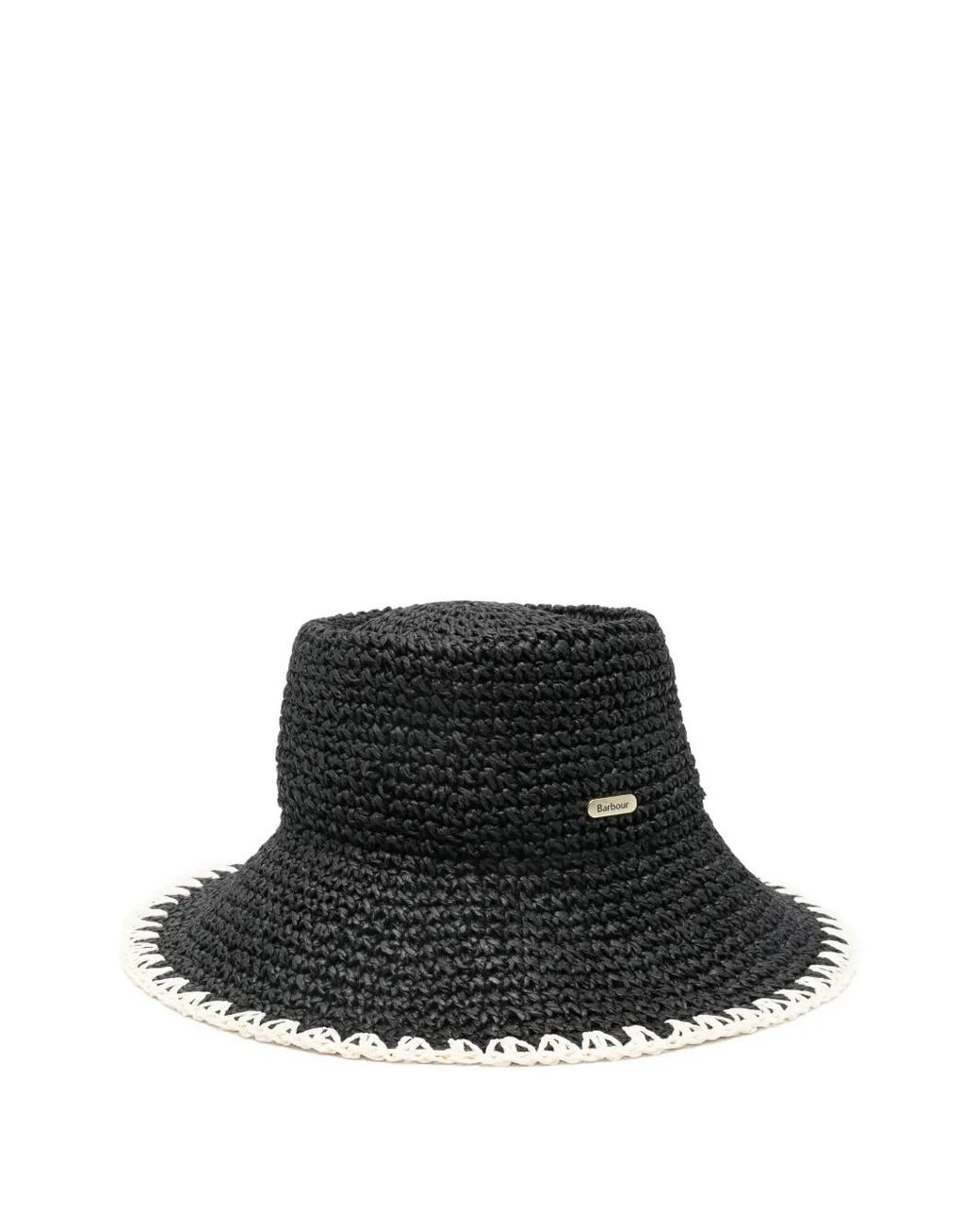 Barbour Black Camille Crochet Hat