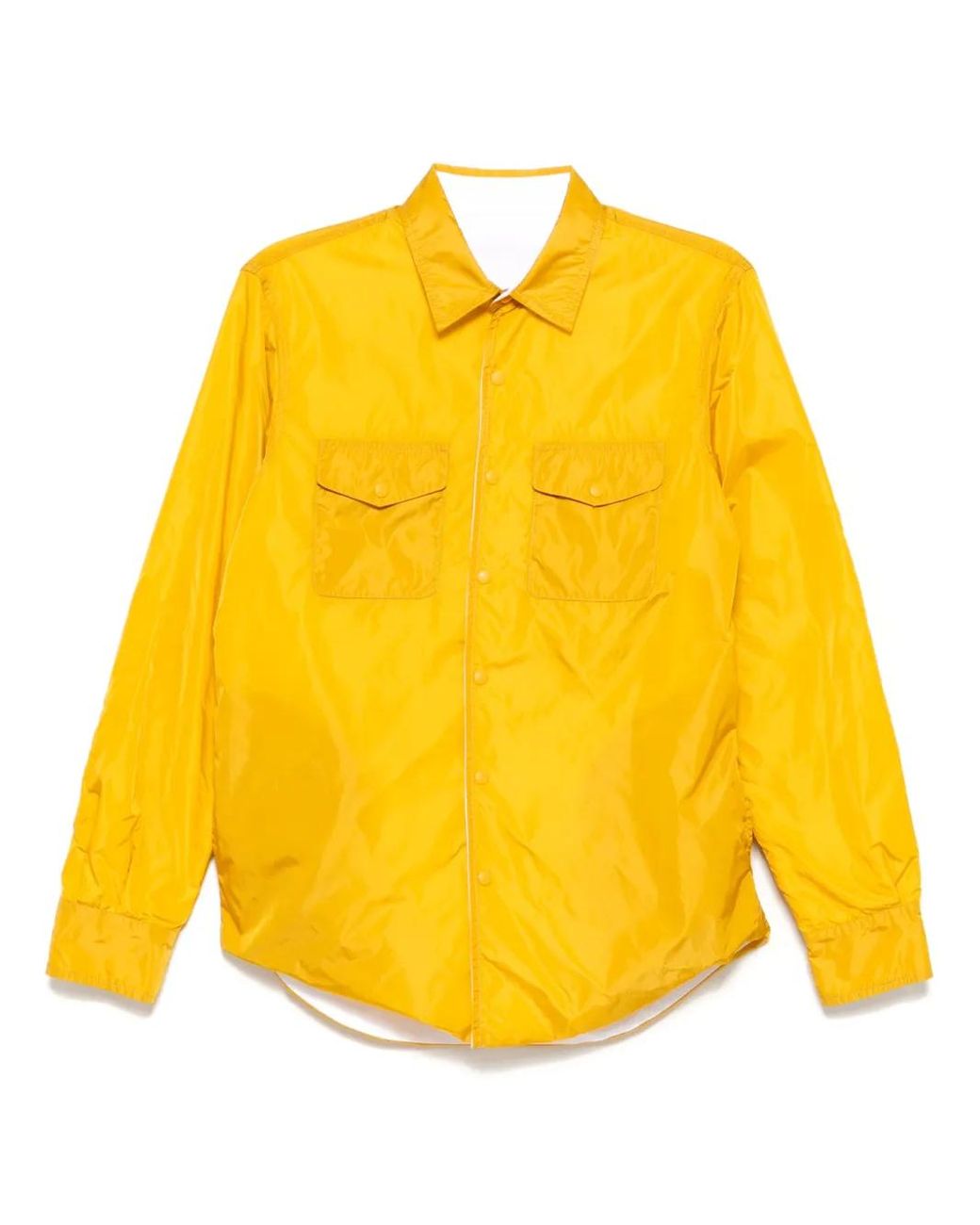 Aspesi Yellow Water Repellent Reversible Shirt for men