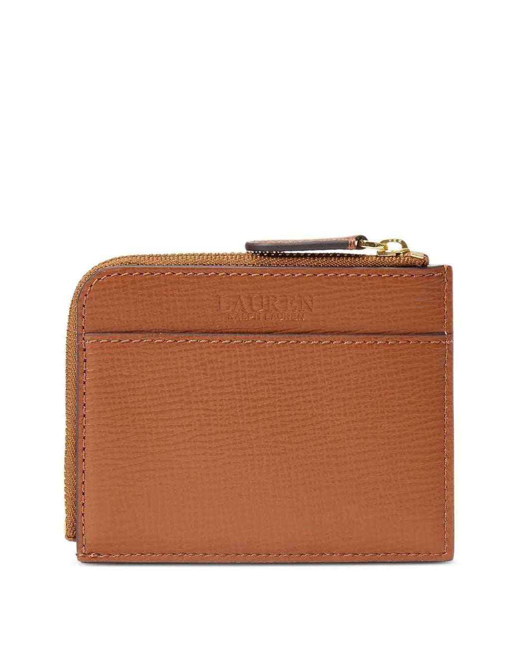 Ralph Lauren Brown Portefeuille À Fermeture Zippée