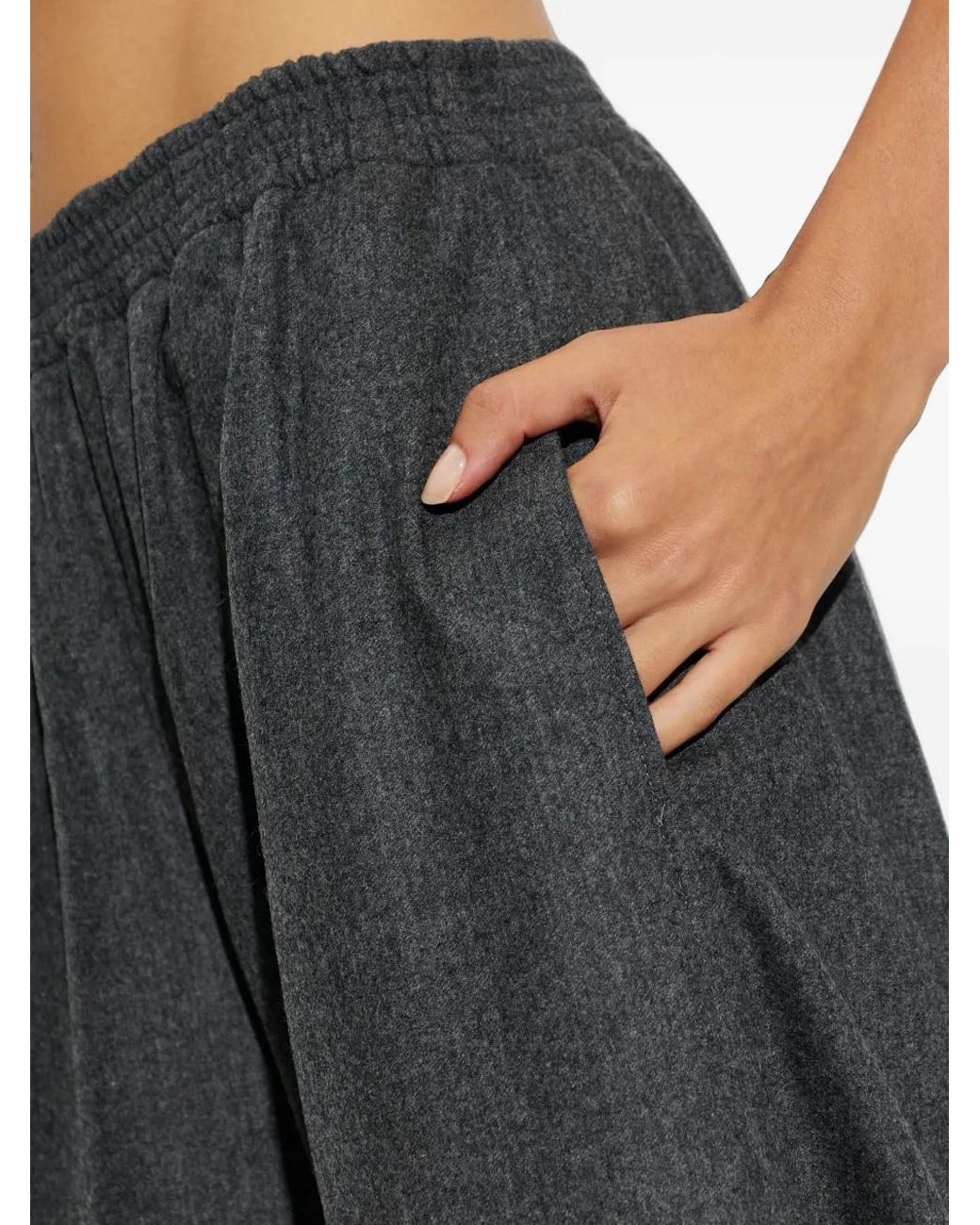 Fabiana Filippi Gray Elasticated-Waistband Straight-Leg Trousers