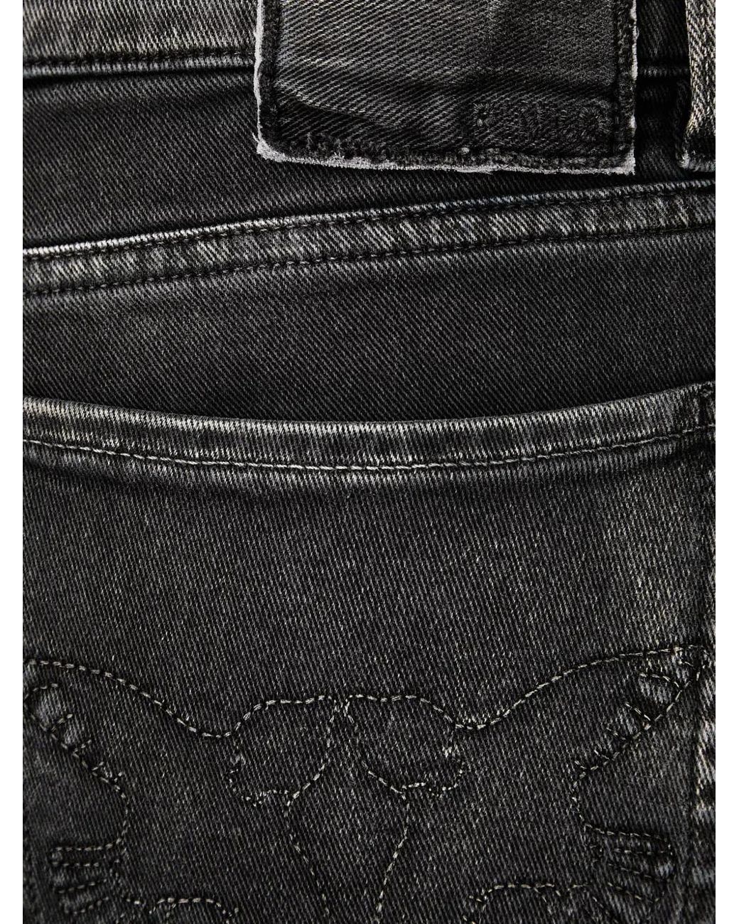 Pinko Black Love Birds-Embroidered Jeans