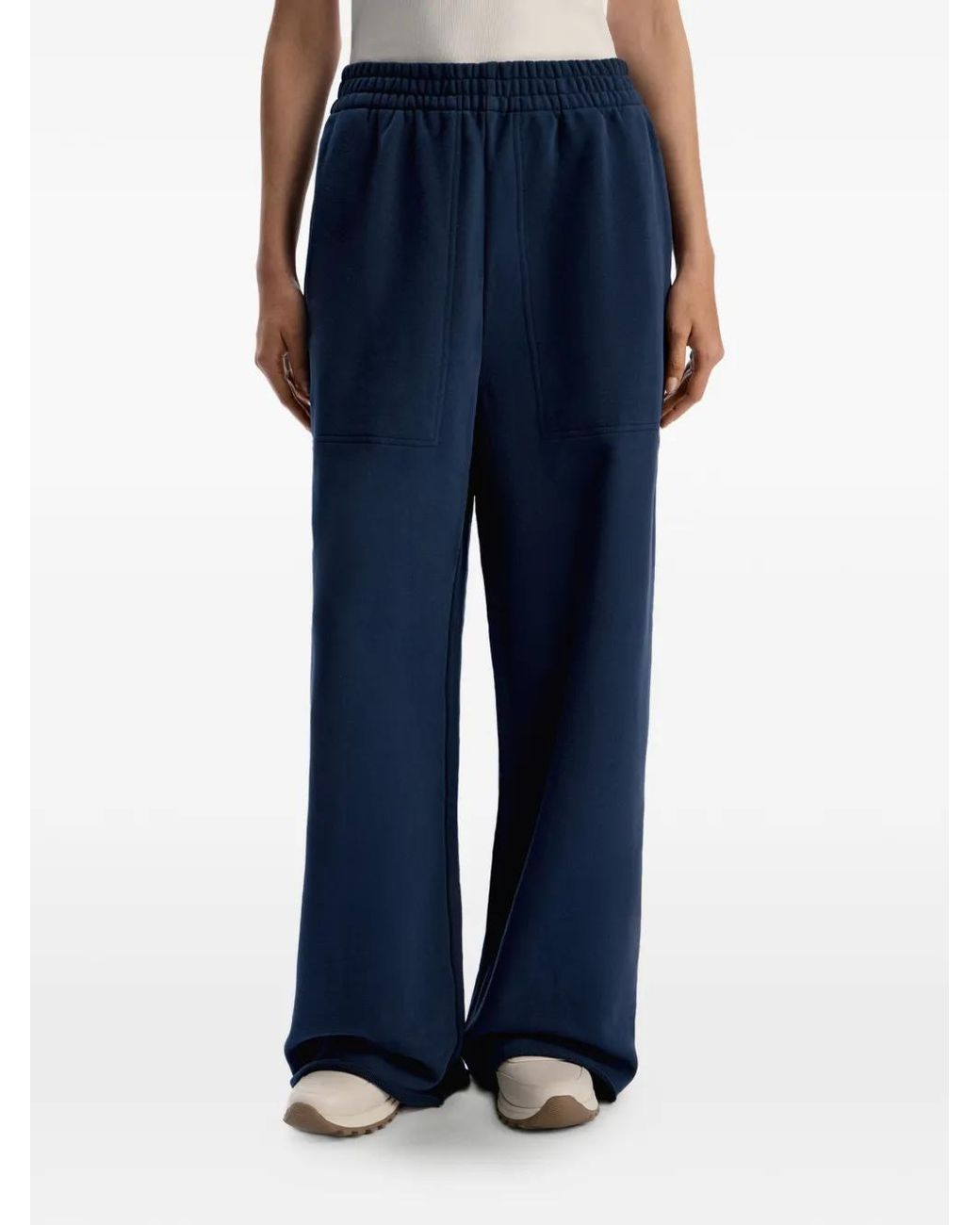 12 STOREEZ Blue Patch-Pocket Track Pants