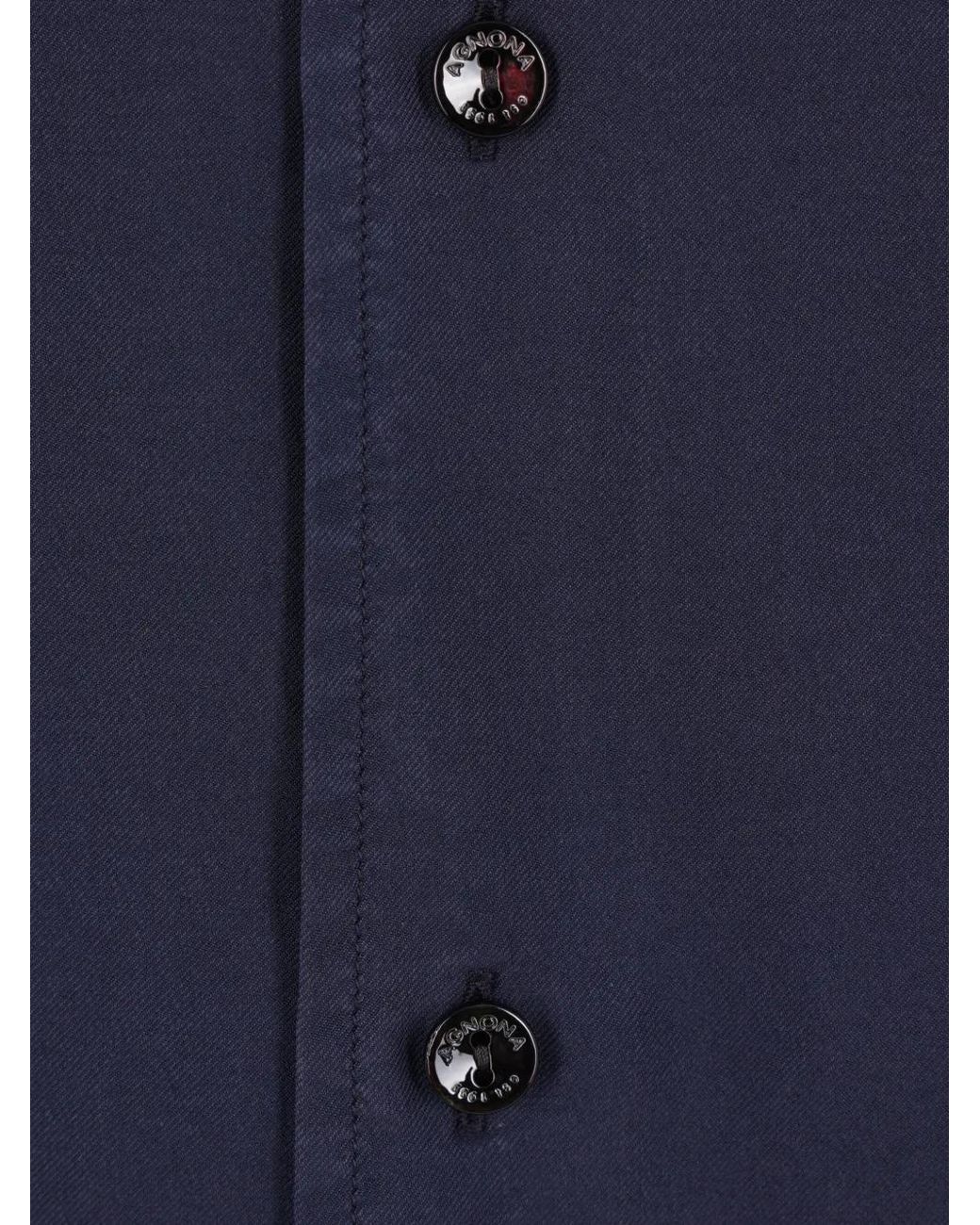 Camisa Con Botones Agnona de hombre de color Blue