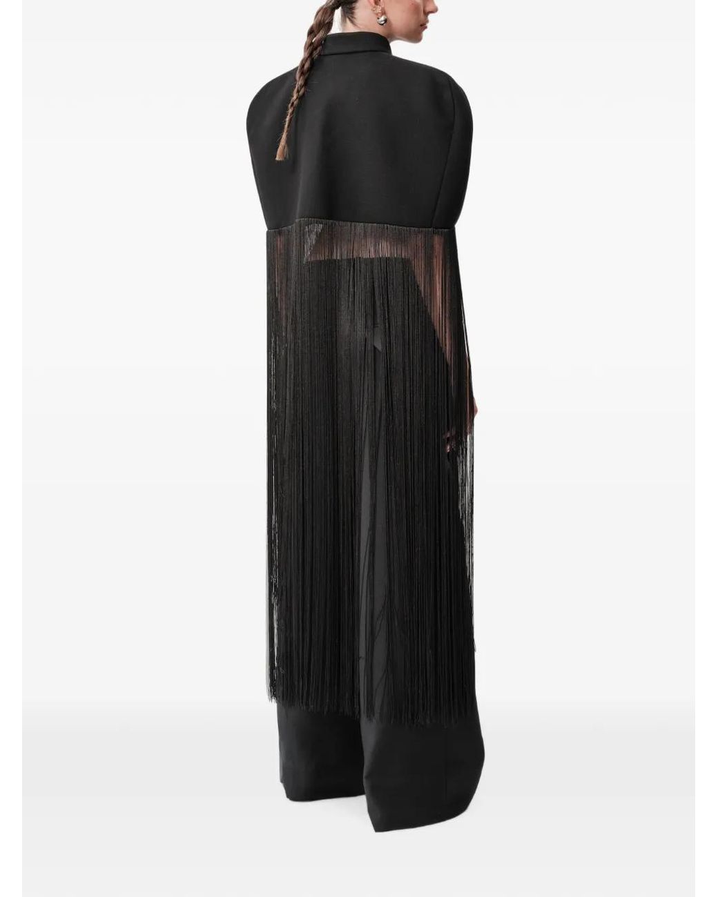 Capa Raven Con Flecos Concepto de color Black