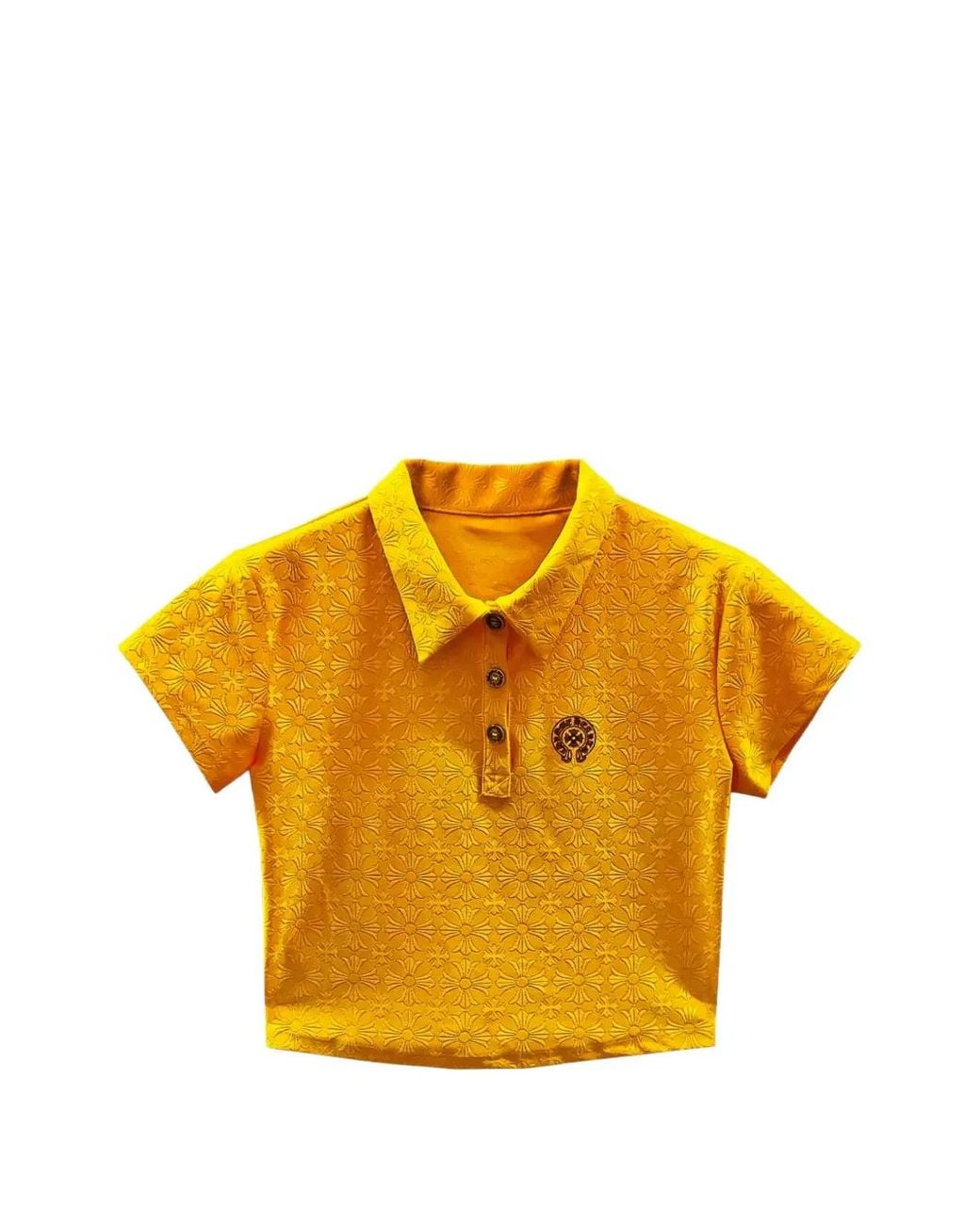 Chrome Hearts Yellow Polo À Logo Embossé