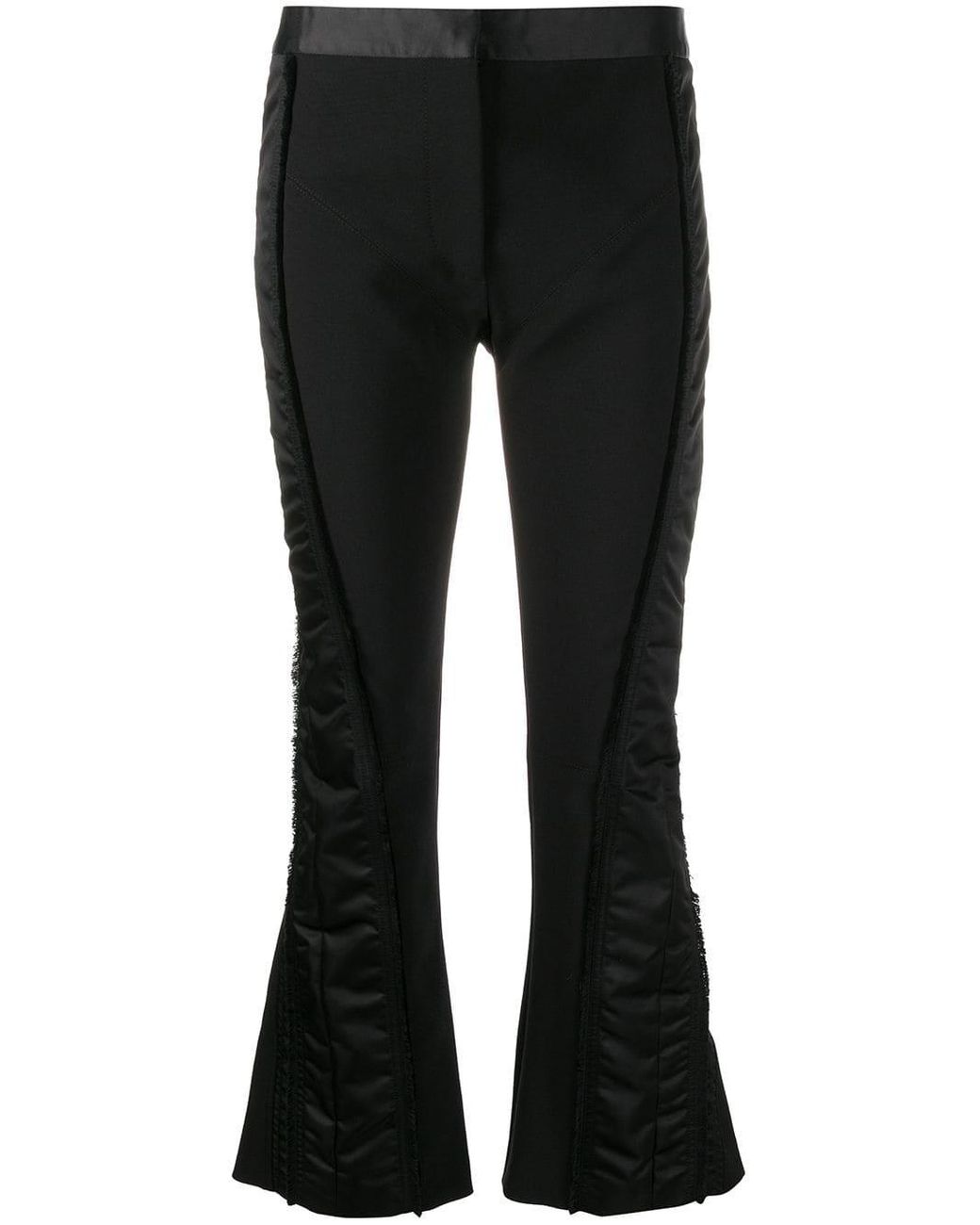 Mugler Synthetic Contrast Panel Trousers in Black - Lyst