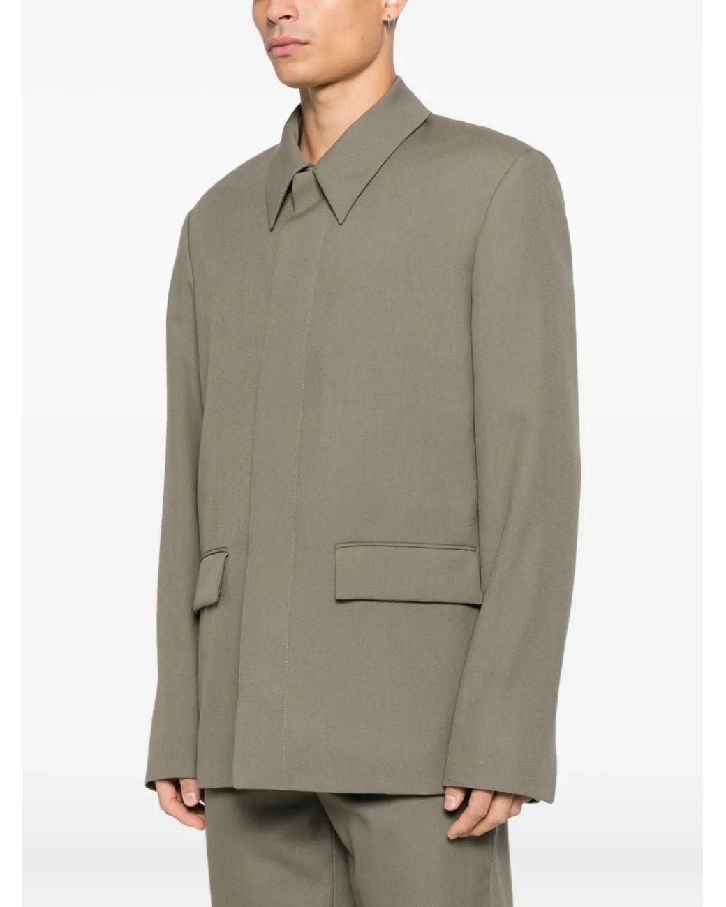 Rier Green Flap Pockets Jacket for men