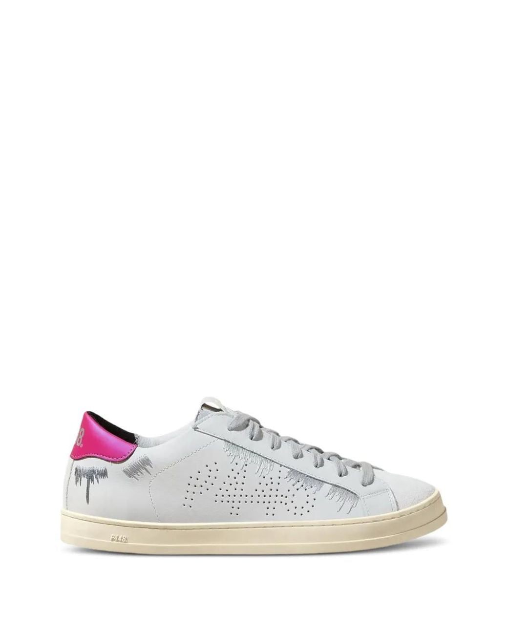 P448 White John Embroidered Sneakers for men