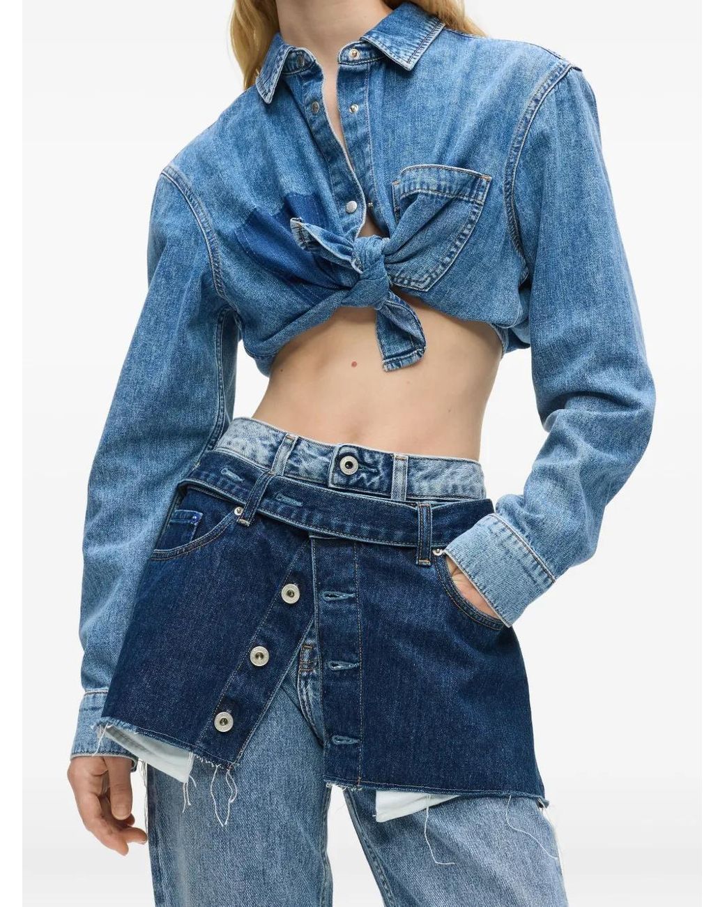 Karl Lagerfeld Blue Layered Jeans