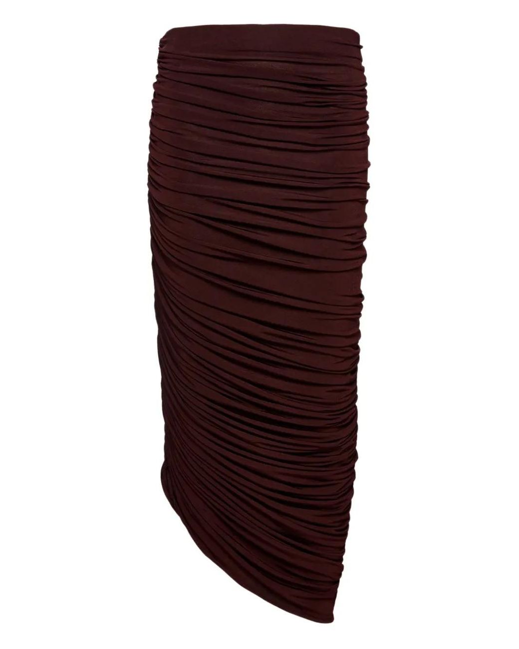 Magda Butrym Purple Ruched Midi Skirt