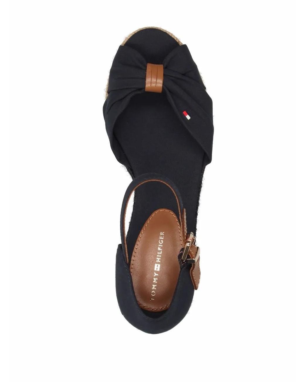 Tommy Hilfiger Blue Opened-Toe Wedge Espadrilles