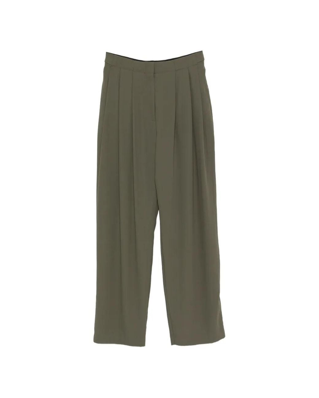 IRO Green Oakland Pleated Wide-Leg Trousers