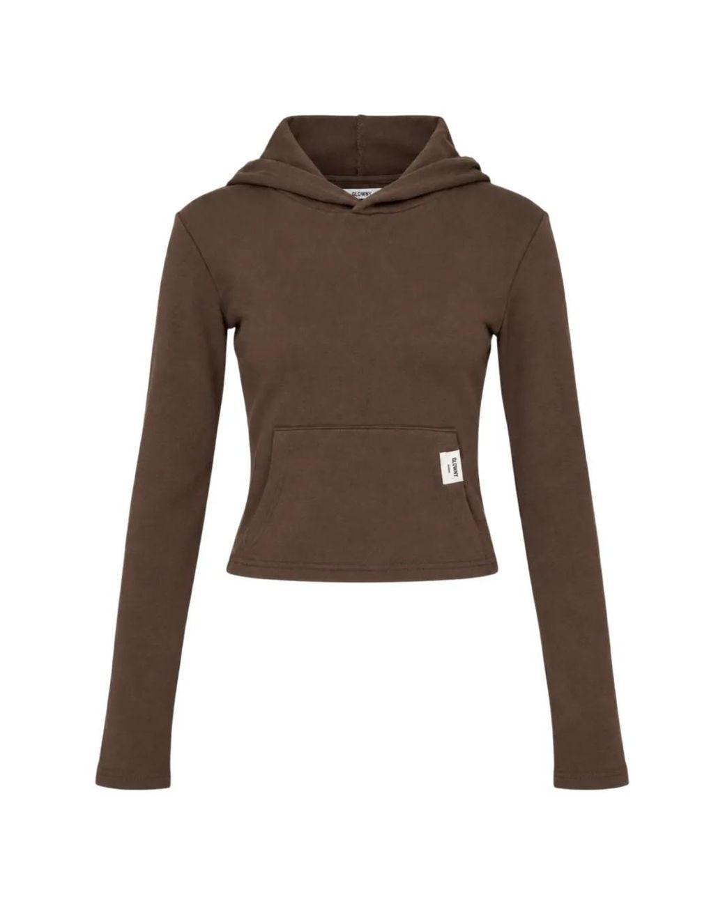 GLOWNY Brown G Comfort Pouch-Pocket Hoodie