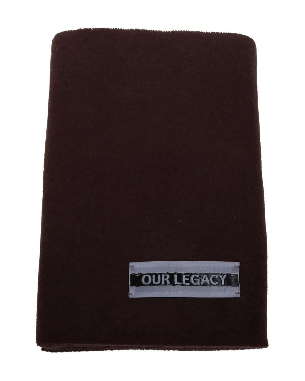 Our Legacy Black Logo-Patch Scarf