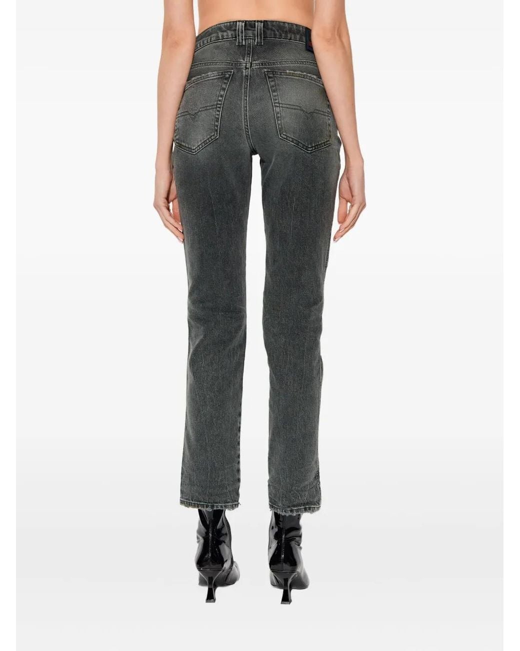 DIESEL Gray 1992 Distressed-Detail Jeans