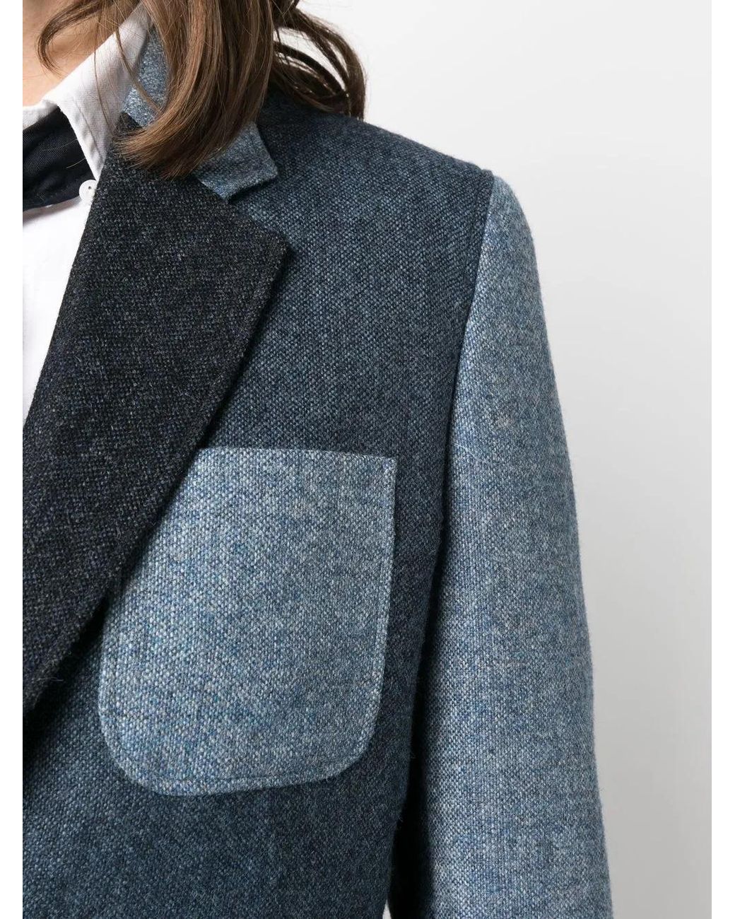 Blazer Donegal À Design Patchwork Thom Browne en coloris Blue