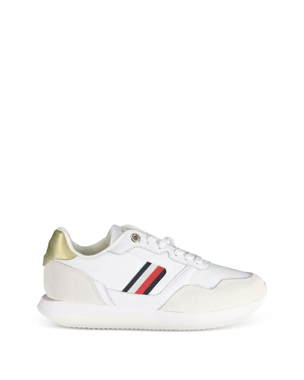 Tommy Hilfiger White Global Stripes Panelled Sneakers