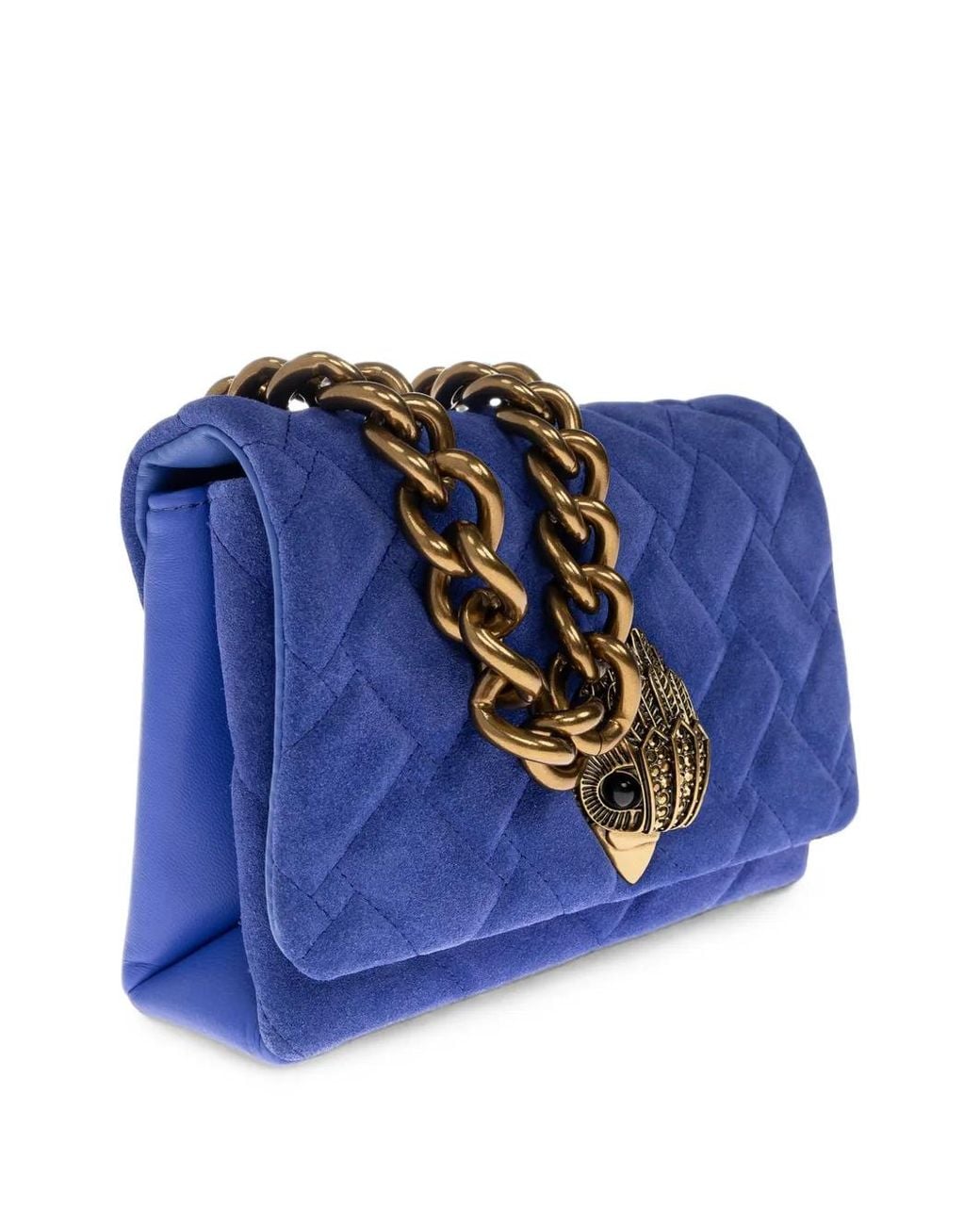 Kurt Geiger Blue Mini Sac Porté Épaule Matelassé Kensington