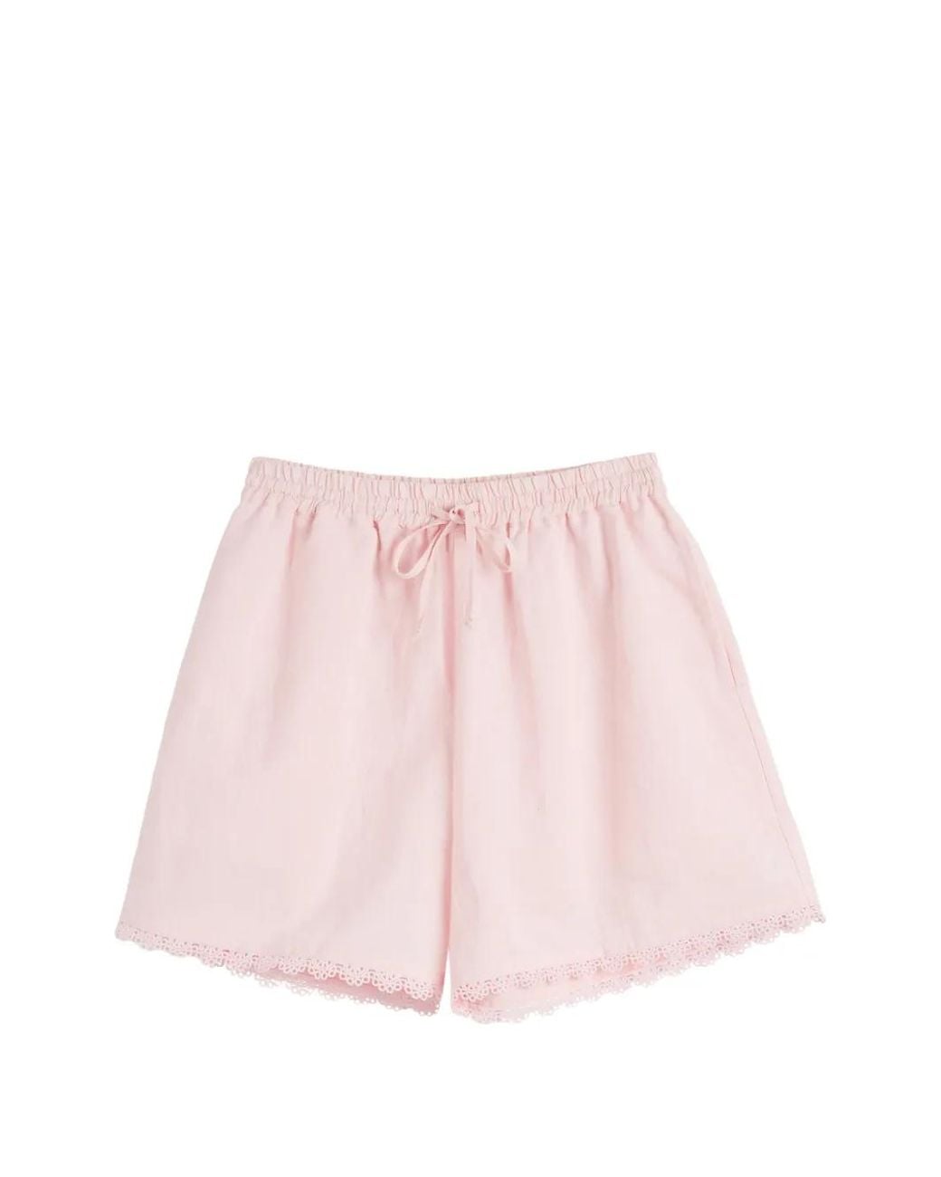 Chinti & Parker Pink Scallop-Trim Shorts
