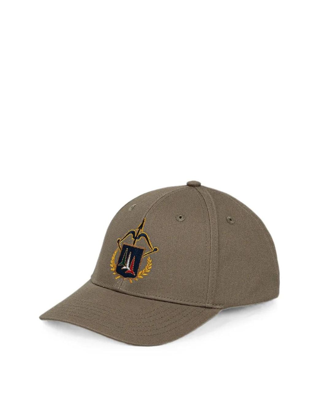 Aeronautica Militare Brown Logo-Embroidered Cap