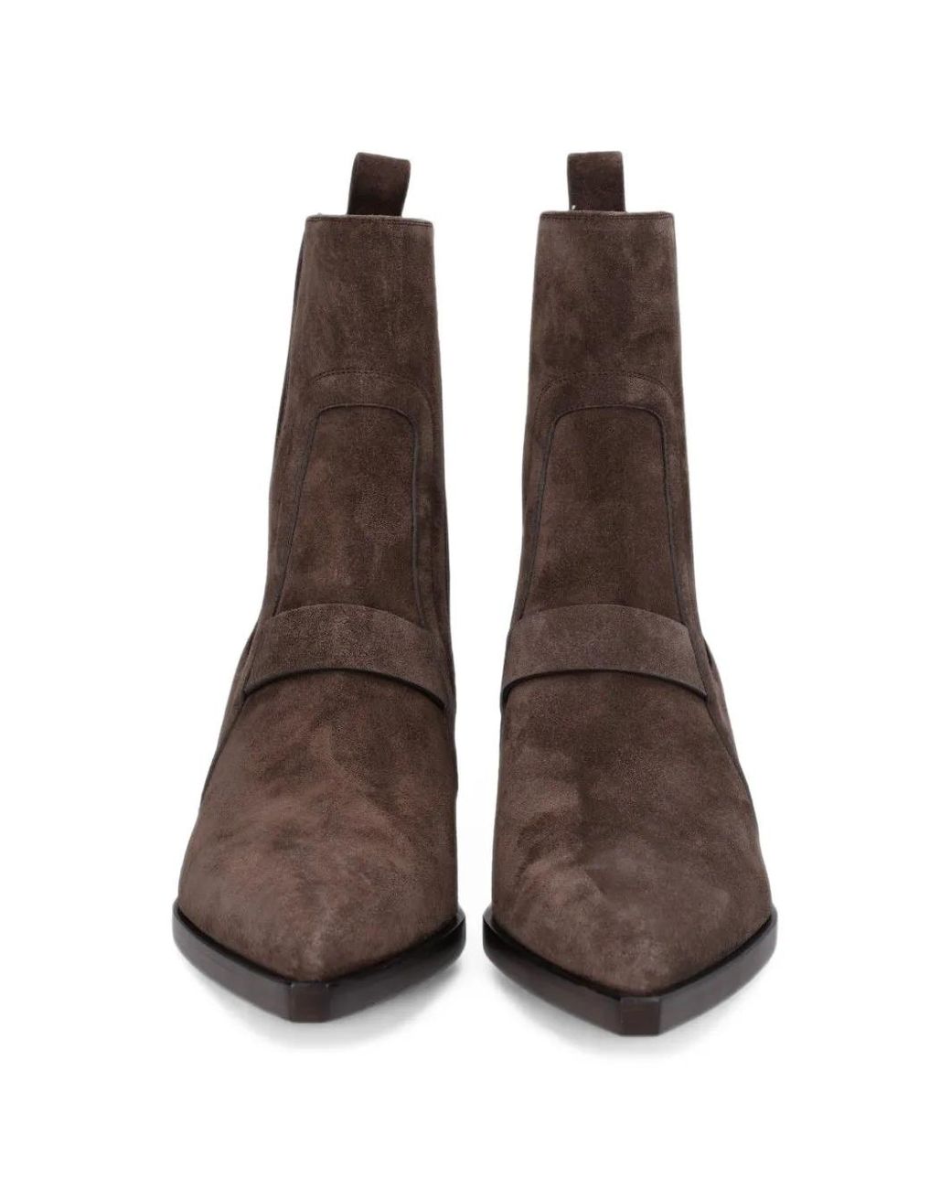 Rick Owens Brown Sharp Wedge Ankle Boots for men