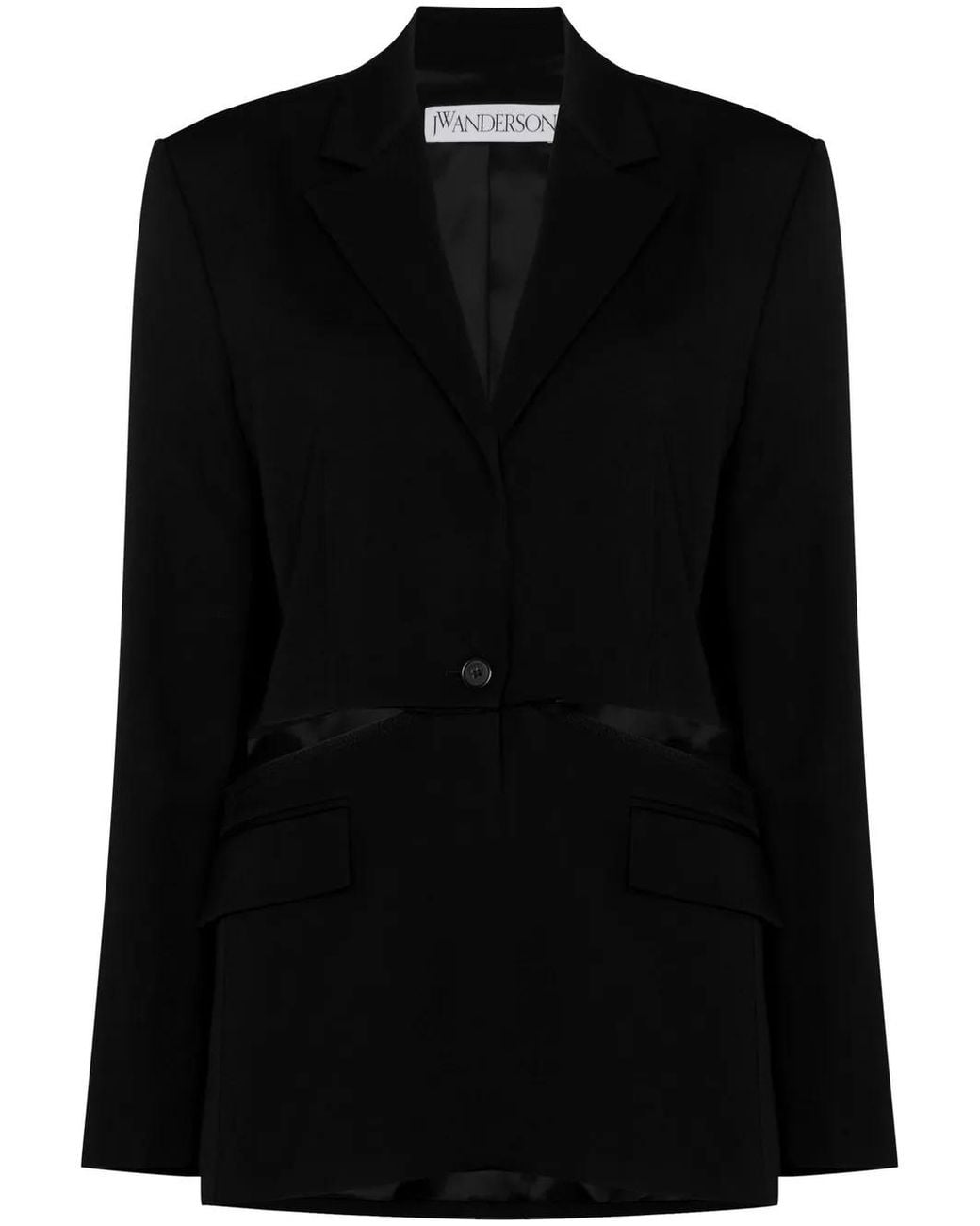 J.W. Anderson Black Cut-Out Oversized Blazer