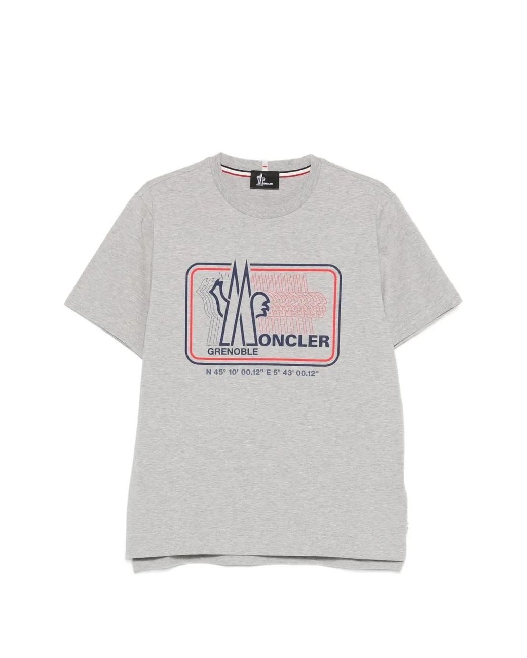 Moncler Gray Mini Short Sleeve T-Shirt for men