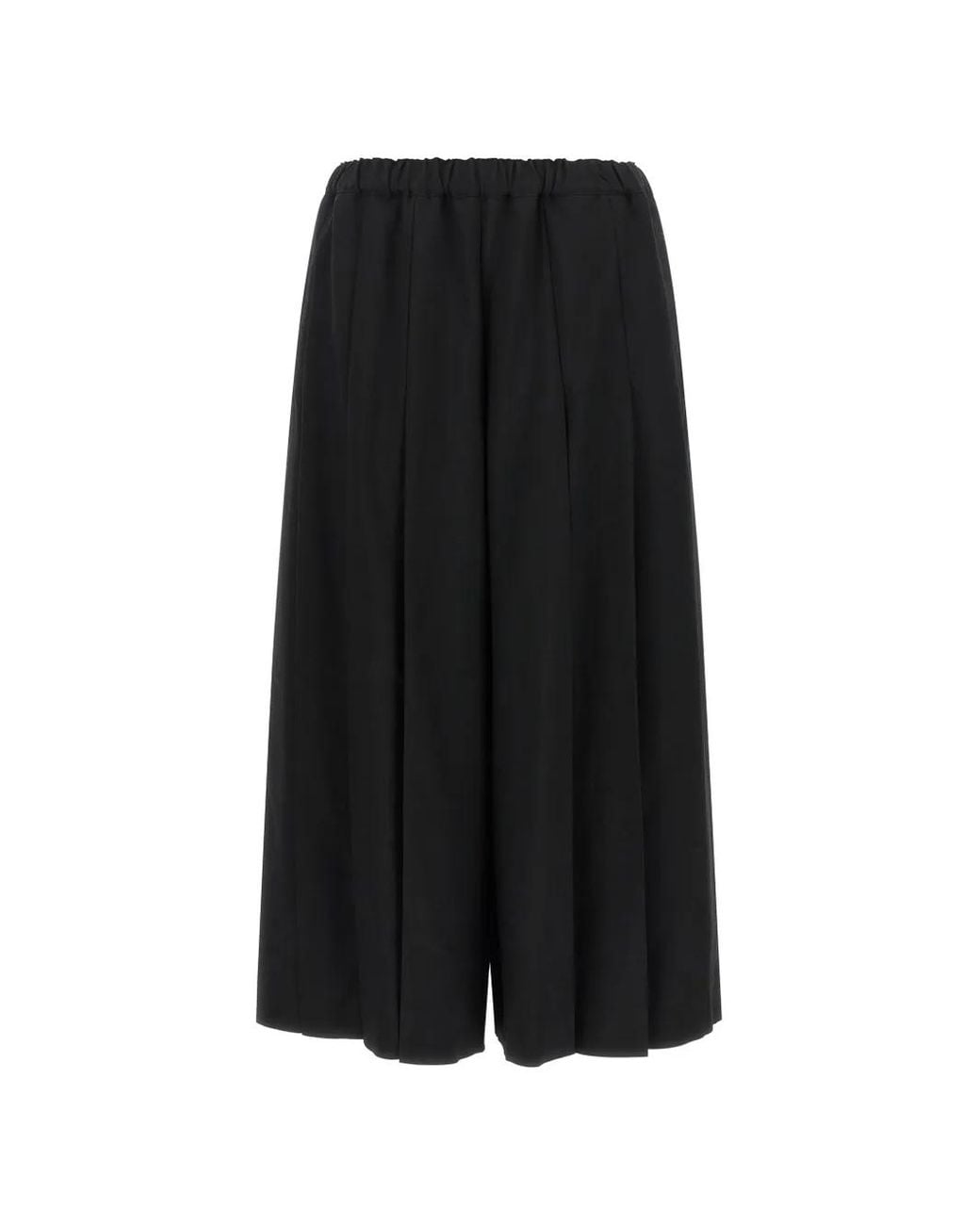 Comme des Garçons Black Pleated Wide-Leg Trousers