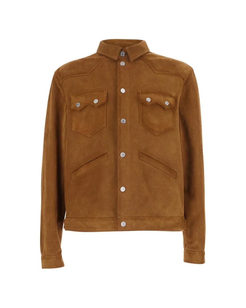 DSquared² 'suède Boxy Shirt'-jack in het Brown voor heren