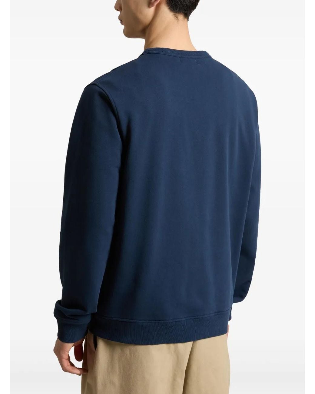 Woolrich Blue Logo-Patch Sweatshirt for men