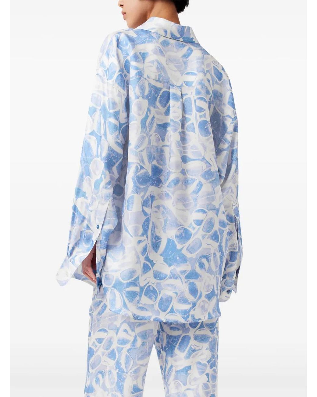 Stella McCartney Blue Sunglasses-Print Shirt