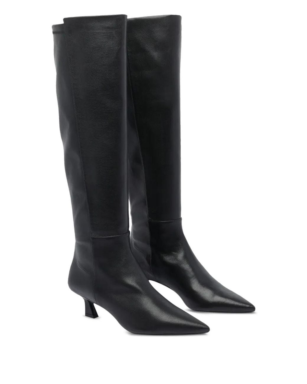 Stuart Weitzman Black 5050 Vinnie Boot 50 Pointed-Toe Boots