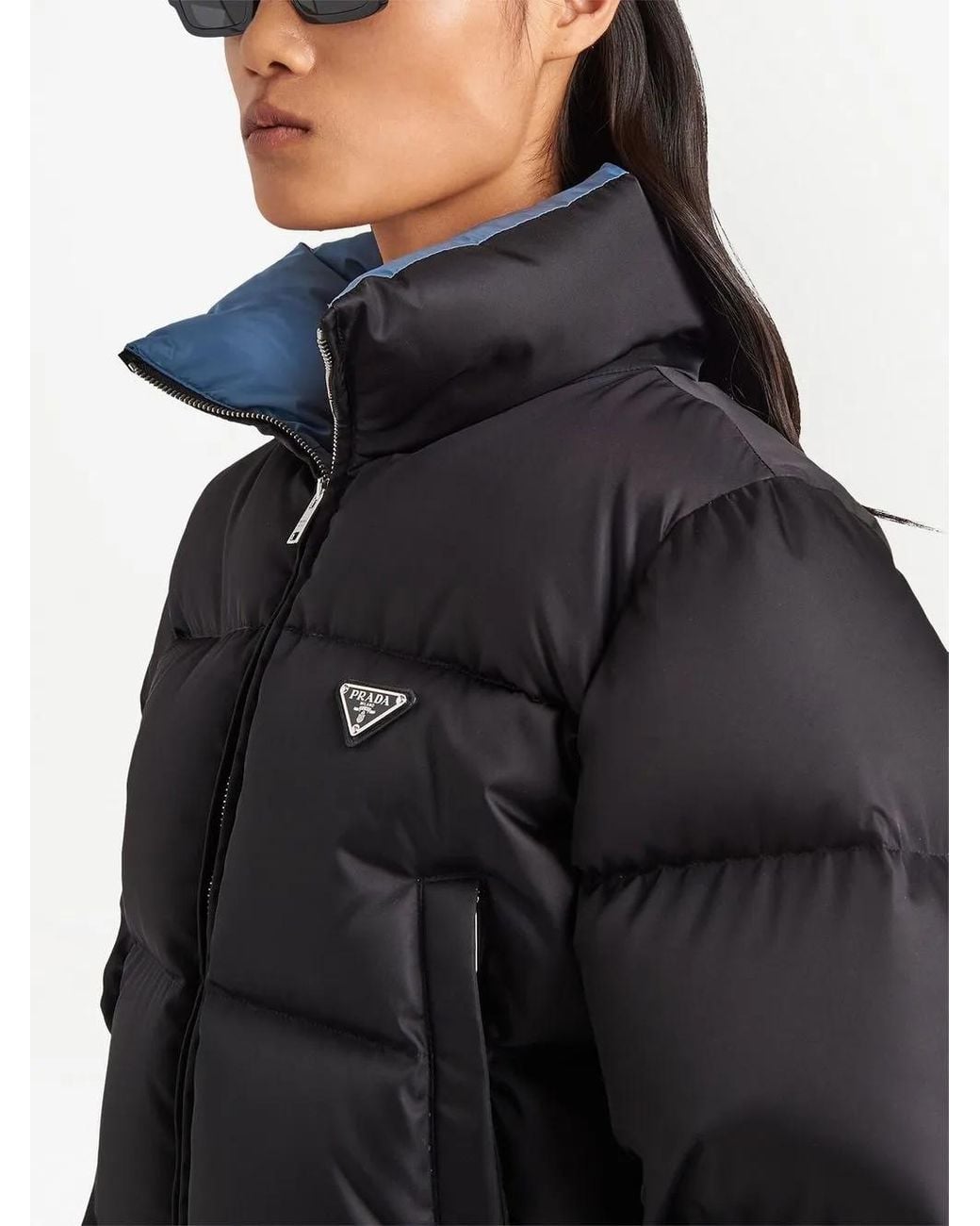 Prada Black Cropped Down Jacket
