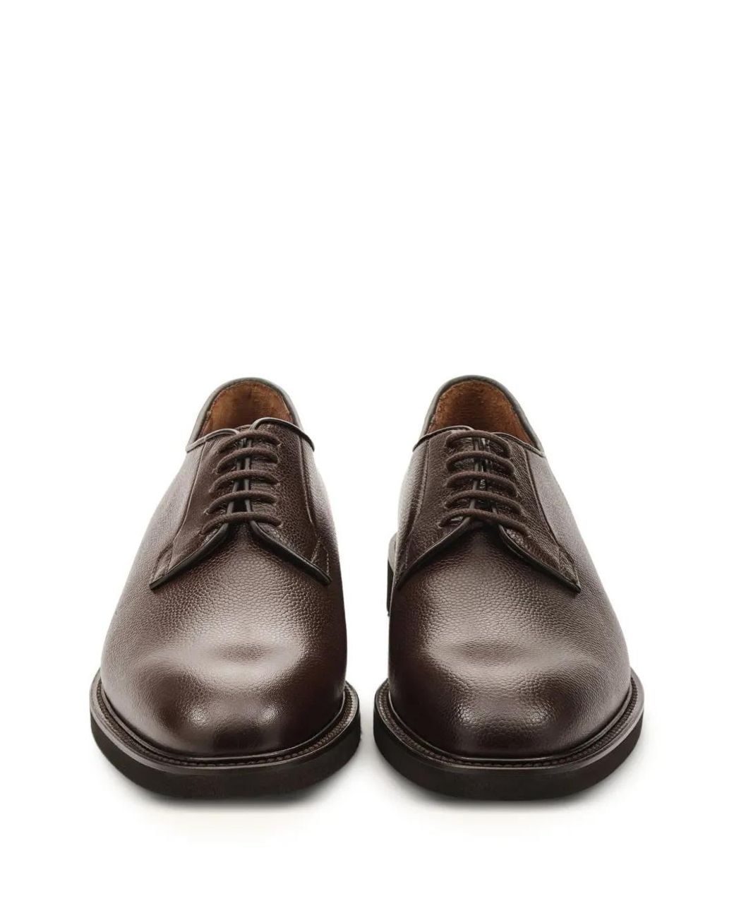 Lottusse Brown Baltimore Leather Derby Shoes for men