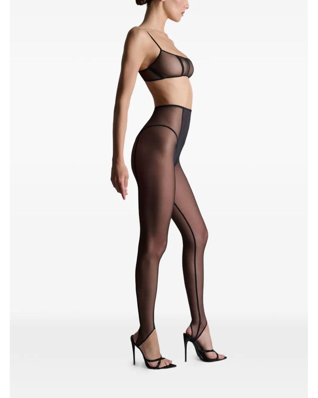 Maison Close Gray L'Amoureuse Stirrup Leggings