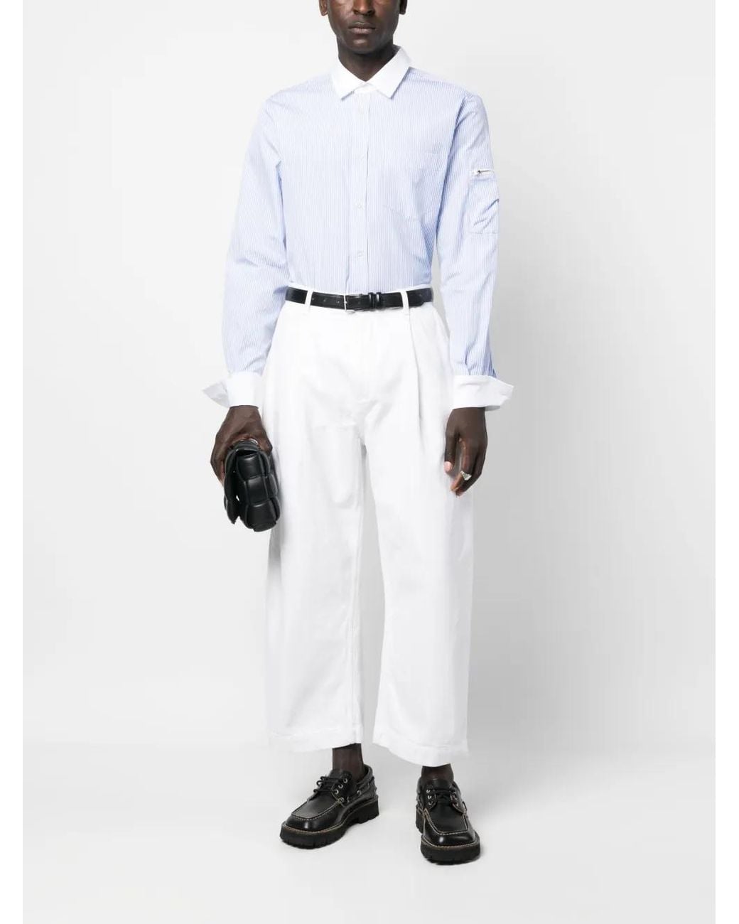 Winnie NY White Stripe-Pattern Shirt for men