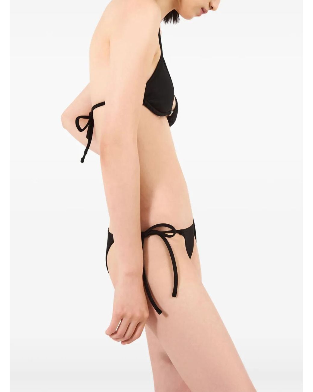 Prada Black Interlock Knit Bikini Bottom