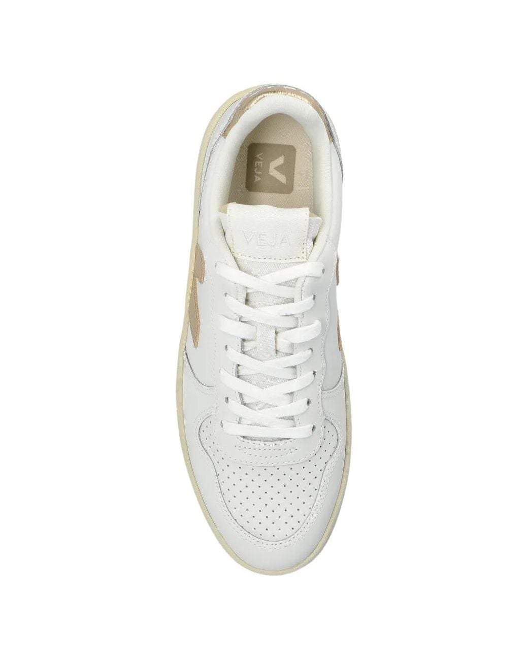 Veja White V-10 Leather Extra Sneakers