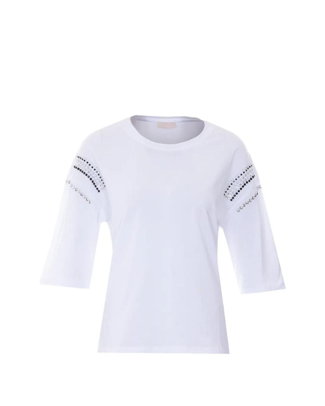 Liu Jo Blue T-Shirt With Appliqué Details