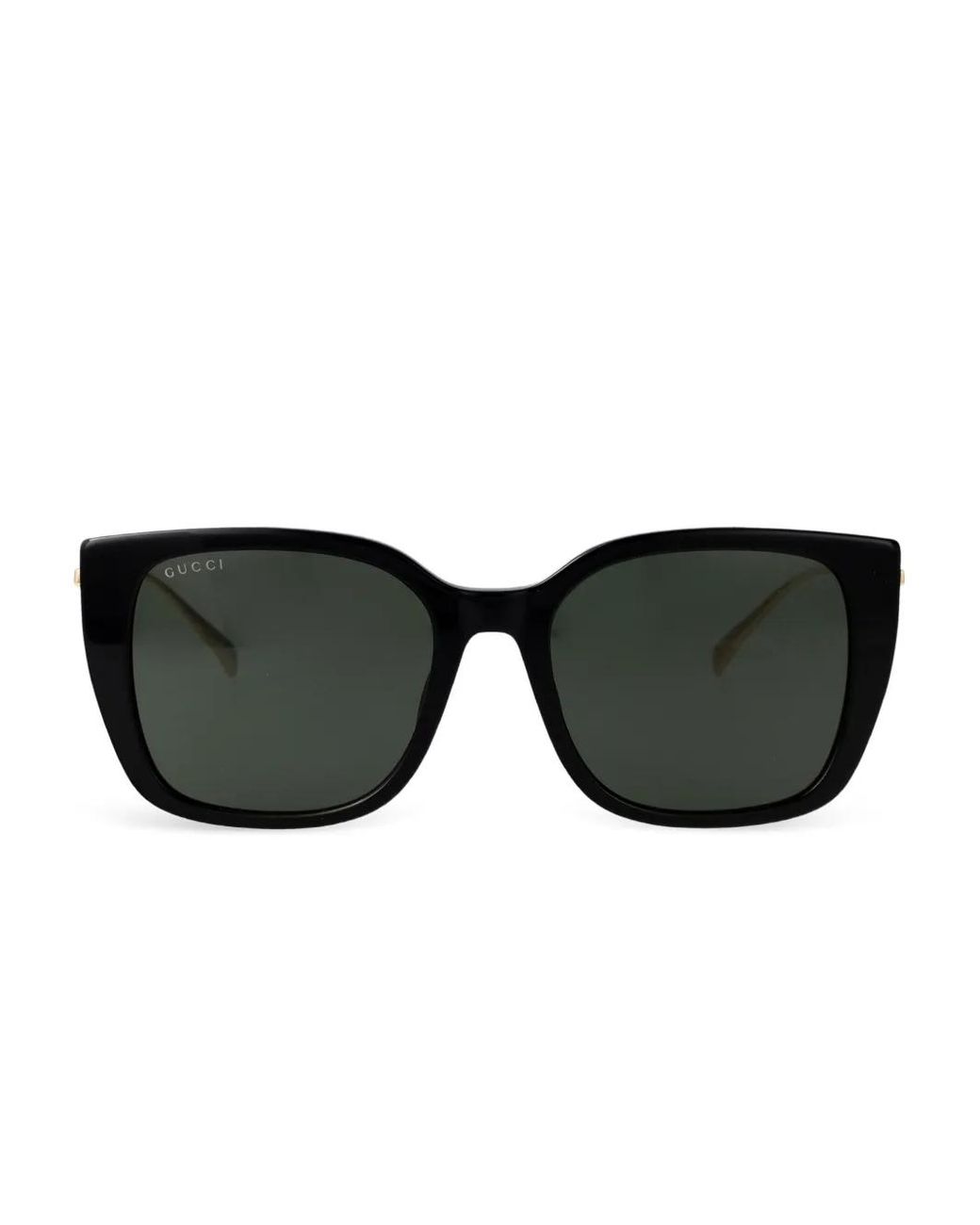 Gucci Black Pearl-Embellishment Square-Frame Sunglasses