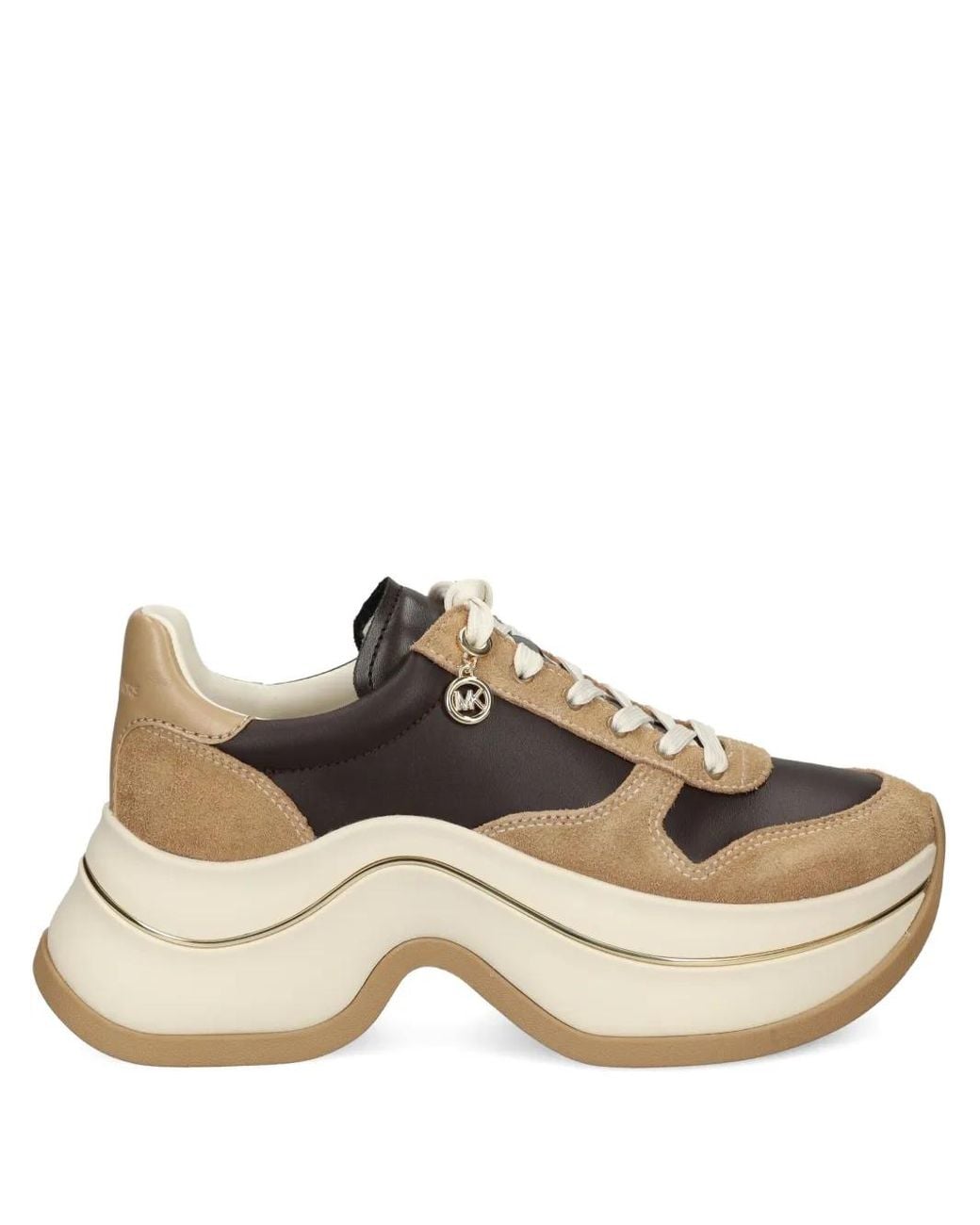 MICHAEL Michael Kors Natural Leather Suede Platform Sneakers