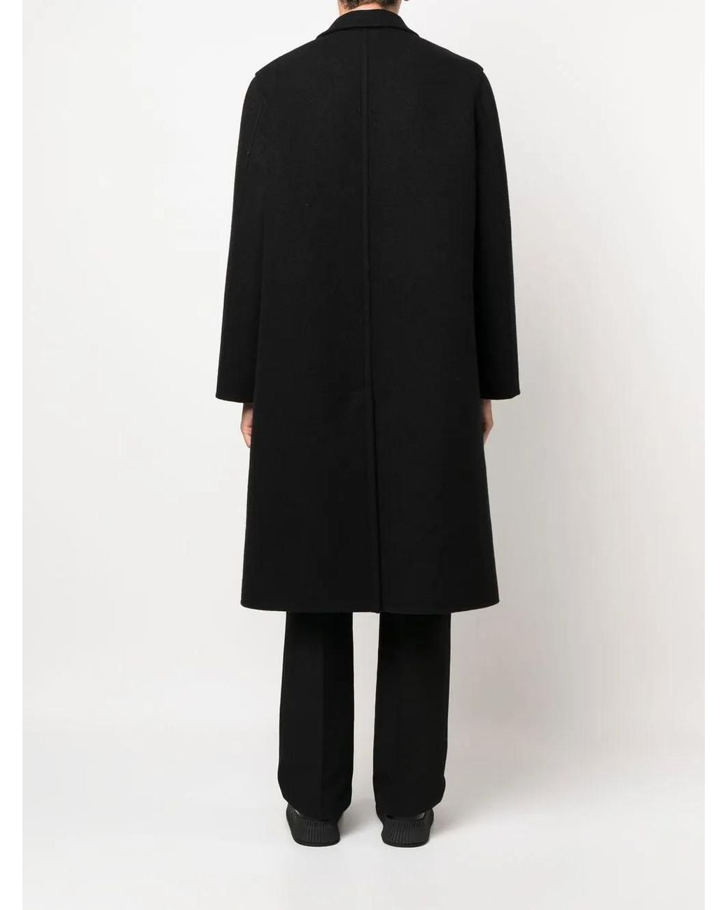 Jil Sander Black Wool Coat for men