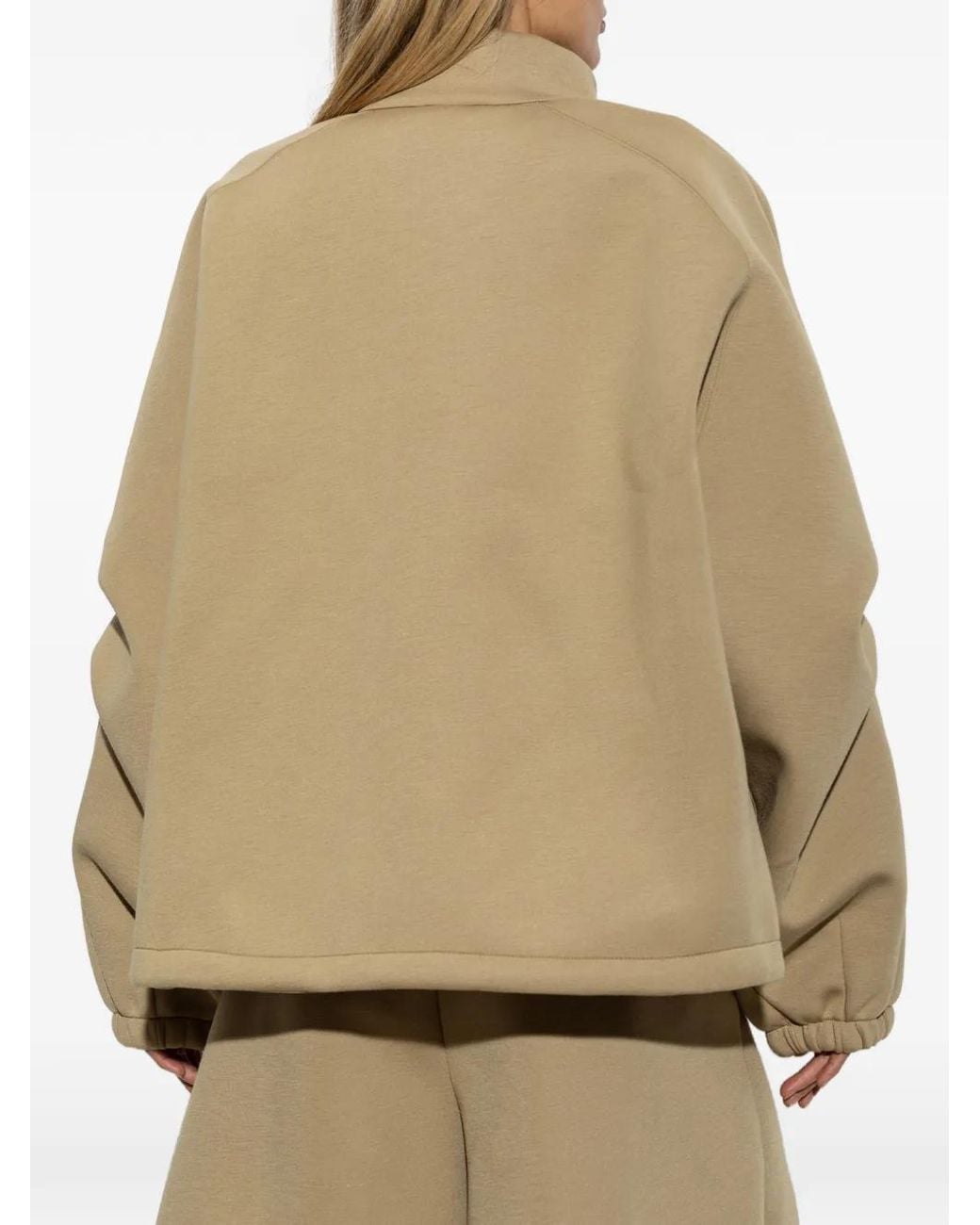 Nike Natural Zip-Up High-Neck Sweatshirt